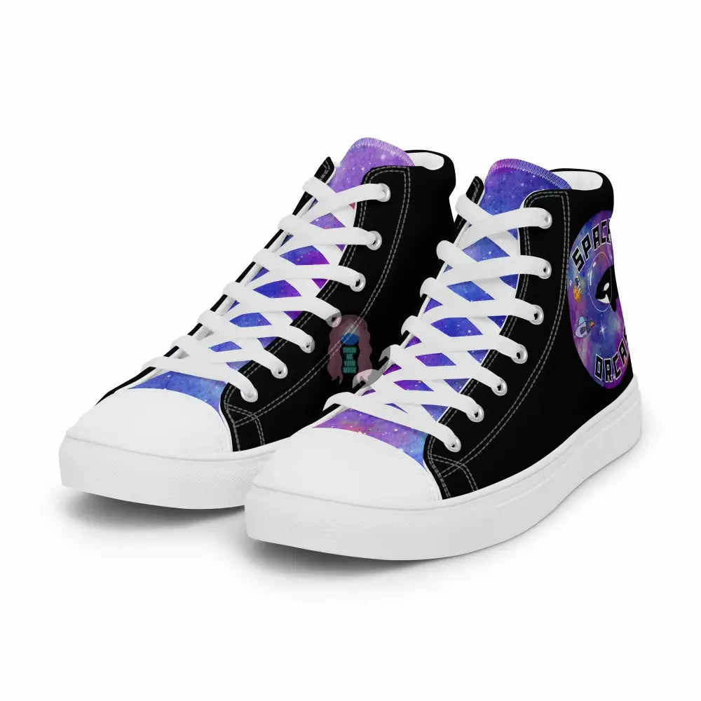 "Space Orca" Men’s high top canvas shoes -  from Show Me Your Mask Shop by Show Me Your Mask Shop - Men's, Shoes