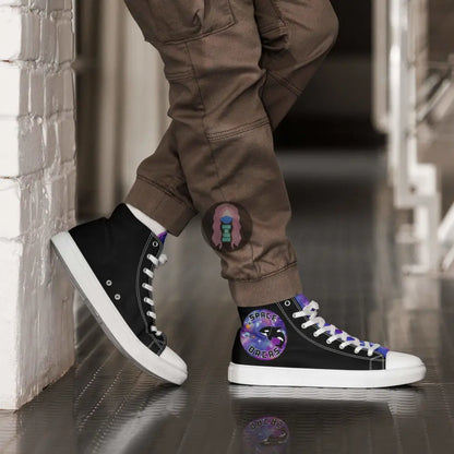 "Space Orca" Men’s high top canvas shoes -  from Show Me Your Mask Shop by Show Me Your Mask Shop - Men's, Shoes