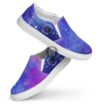 Space Orcas Mens Slip-On Canvas Shoes 5