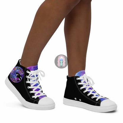 "Space Orcas" Women’s high top canvas shoes -  from Show Me Your Mask Shop by Show Me Your Mask Shop - Shoes, Women's