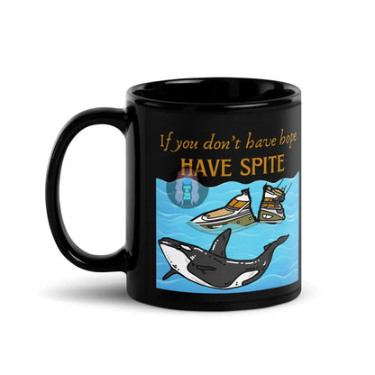 ’Spite Orca’ Black Glossy Mug 11 Oz