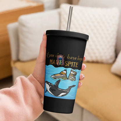 ’Spite Orca’ Insulated Tumbler With A Straw