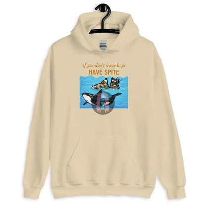 ’Spite Orca’ Unisex Hoodie Sand / S