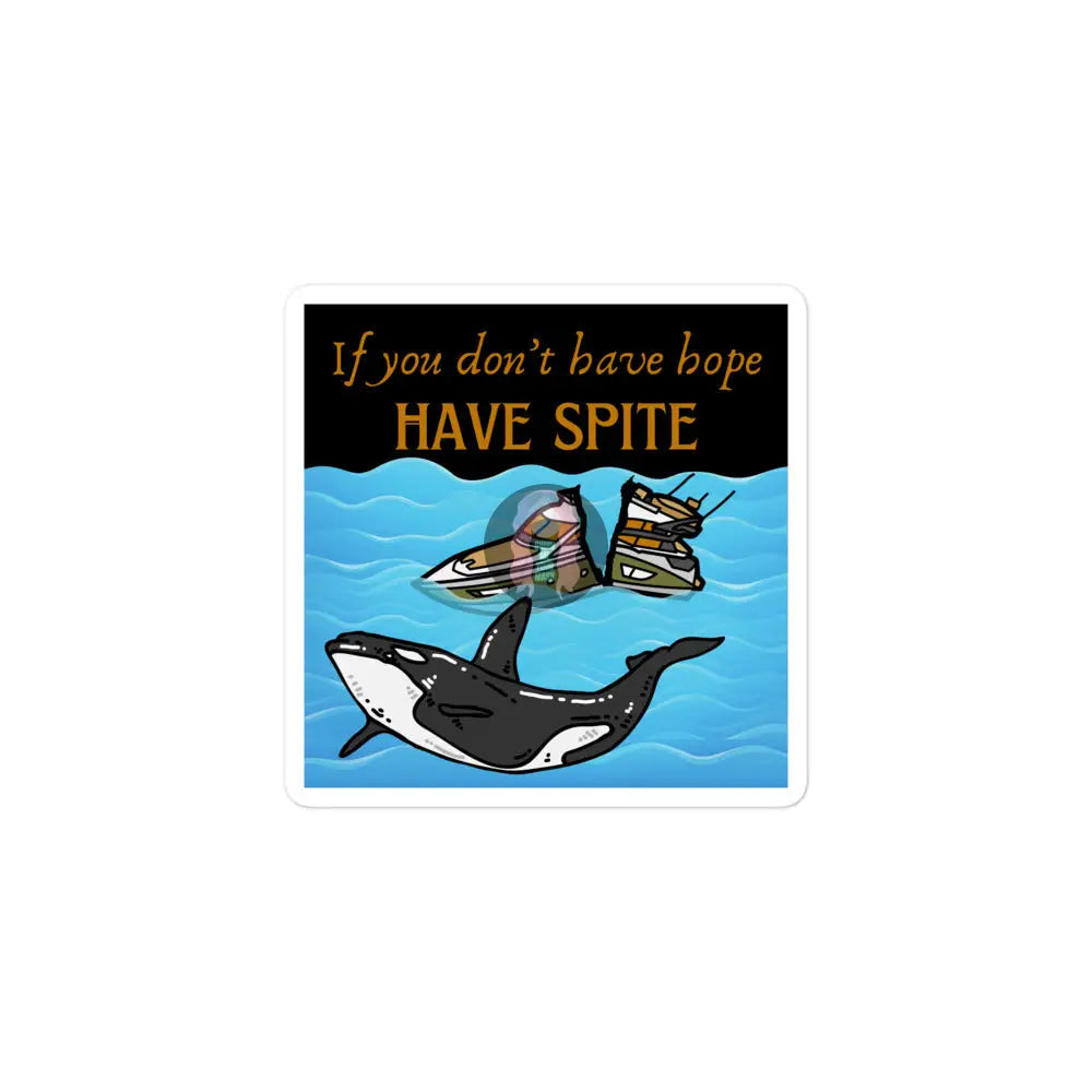 Spite Orcas Bubble-Free Stickers 3″×3″