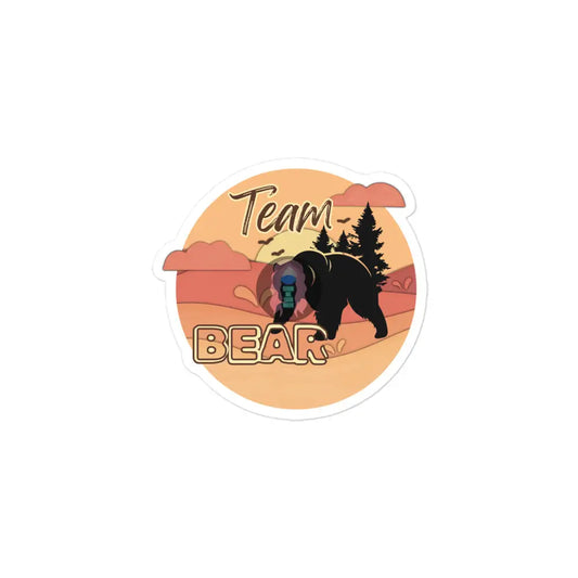 ’Team Bear’ Bubble - Free Stickers 3″×3″
