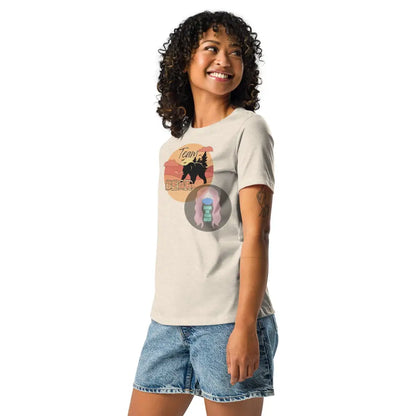 ’Team Bear’ Women’s Relaxed T-Shirt Heather Prism Natural / S