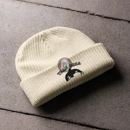 Team Orca Fisherman Beanie Ecru