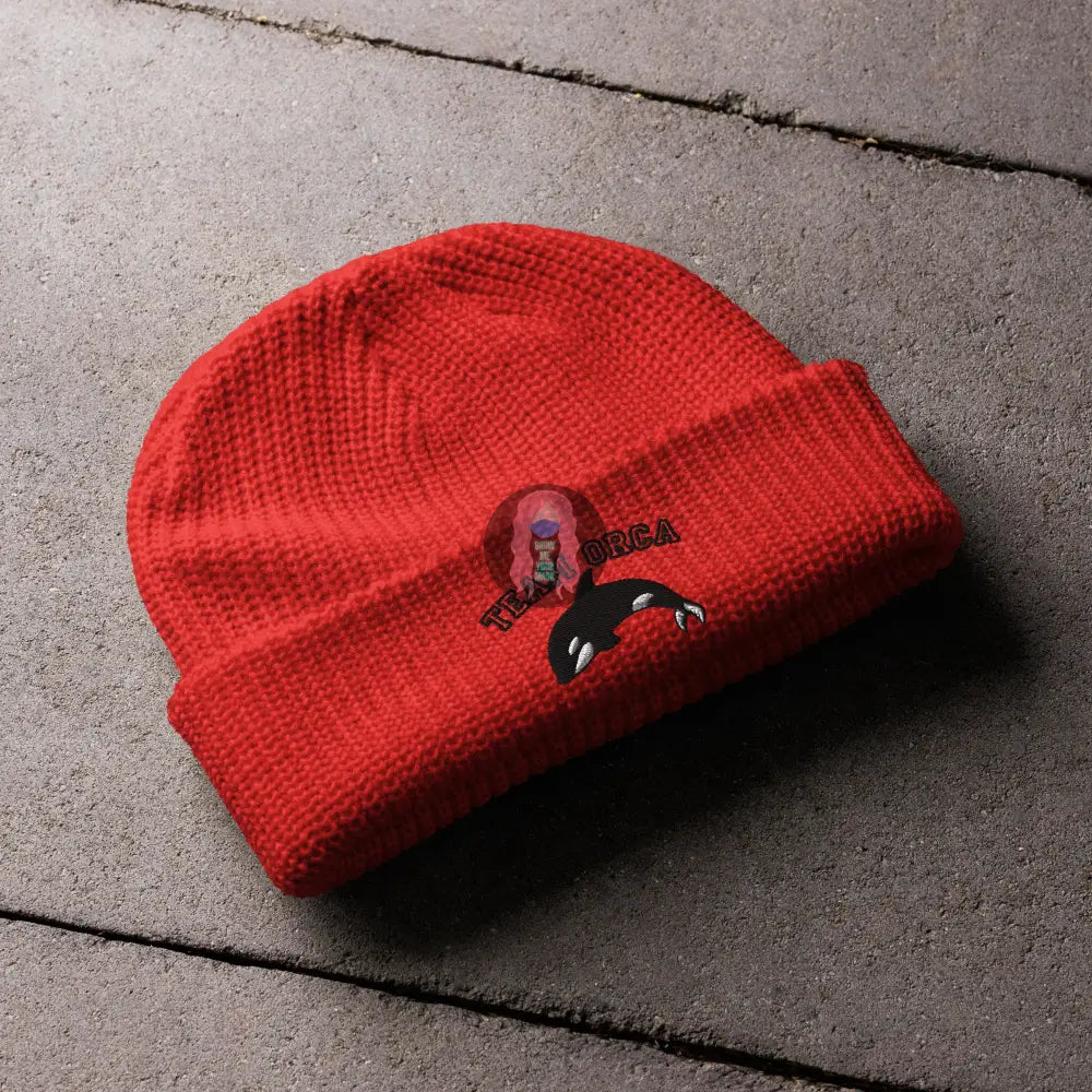 Team Orca Fisherman Beanie Red