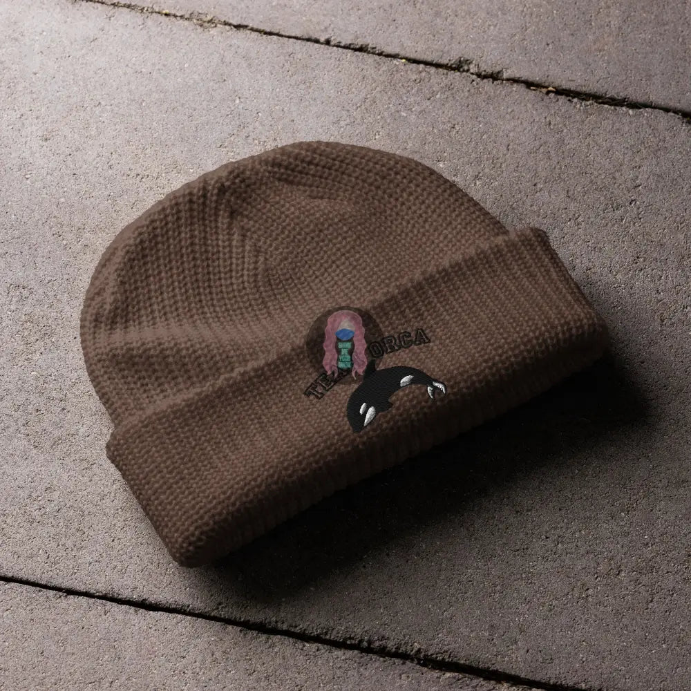 Team Orca Fisherman Beanie Walnut