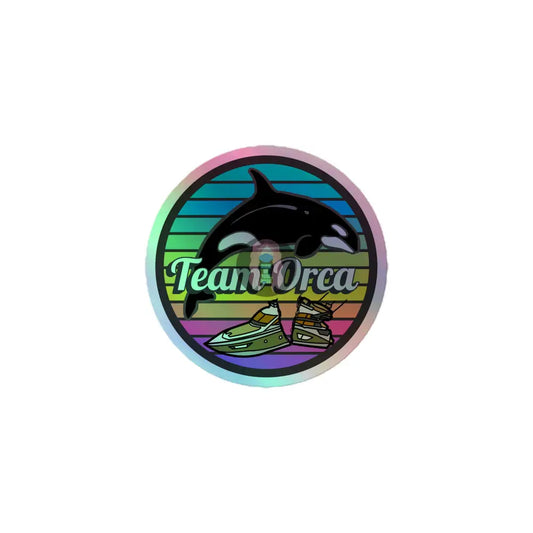 ’Team Orca’ Pride 2024 (Lite) Holographic Stickers 3″×3″