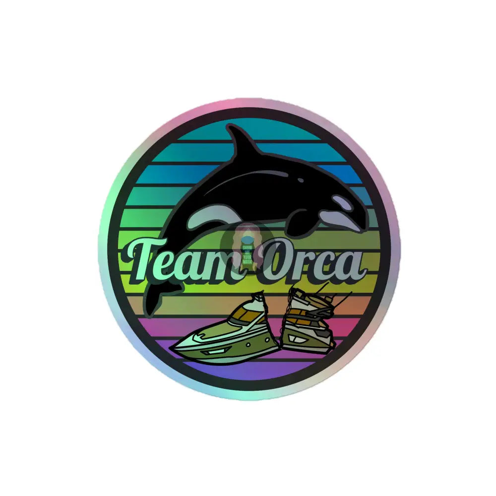 ’Team Orca’ Pride 2024 (Lite) Holographic Stickers 4″×4″