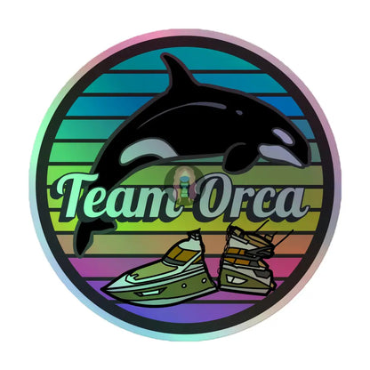 ’Team Orca’ Pride 2024 (Lite) Holographic Stickers 5.5″×5.5″