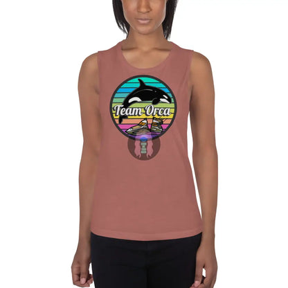 ’Team Orca’ Pride 2024 (Lite) Ladies’ Muscle Tank Mauve / S