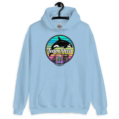 ’Team Orca’ Pride 2024 (Lite) Unisex Hoodie Light Blue / S