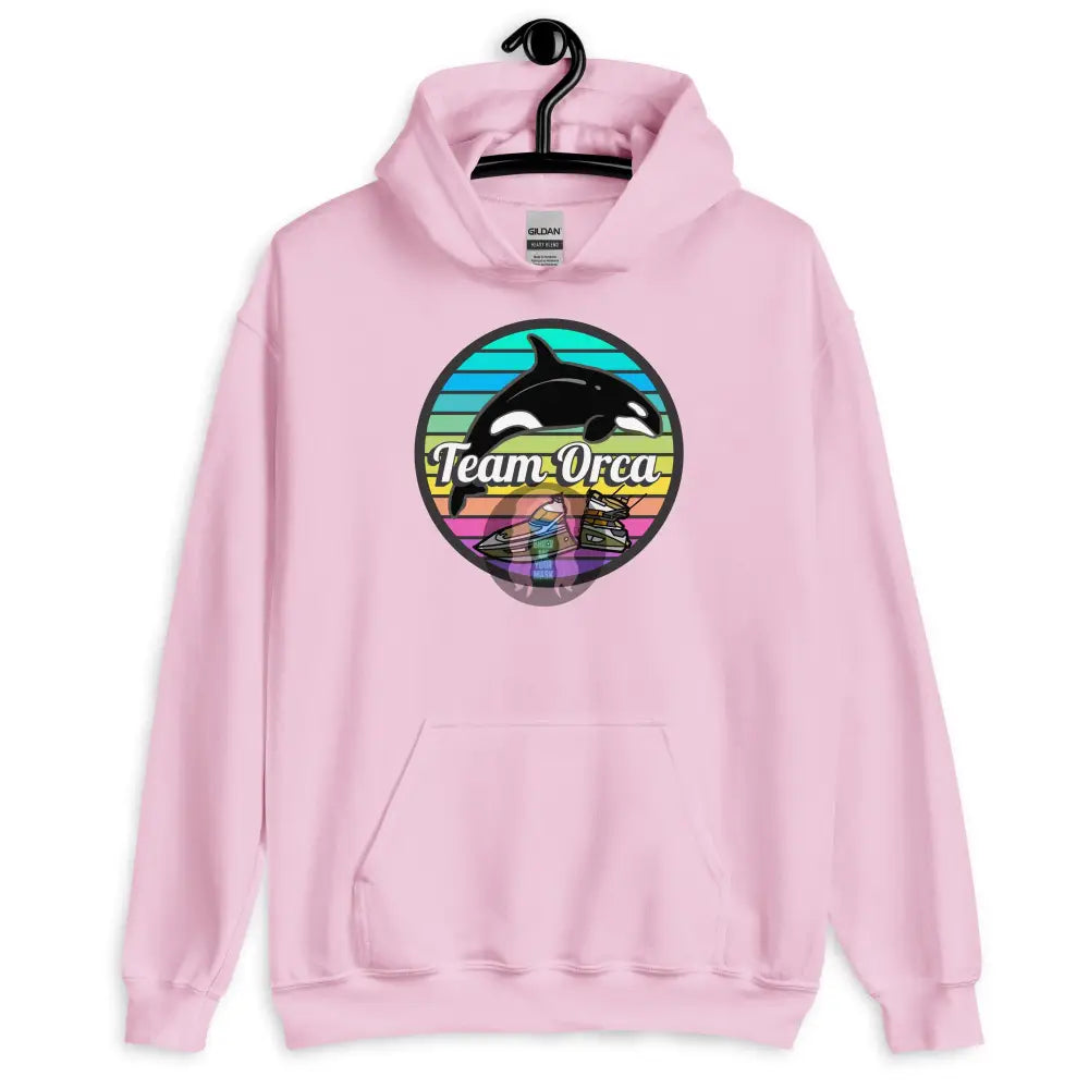 ’Team Orca’ Pride 2024 (Lite) Unisex Hoodie Light Pink / S