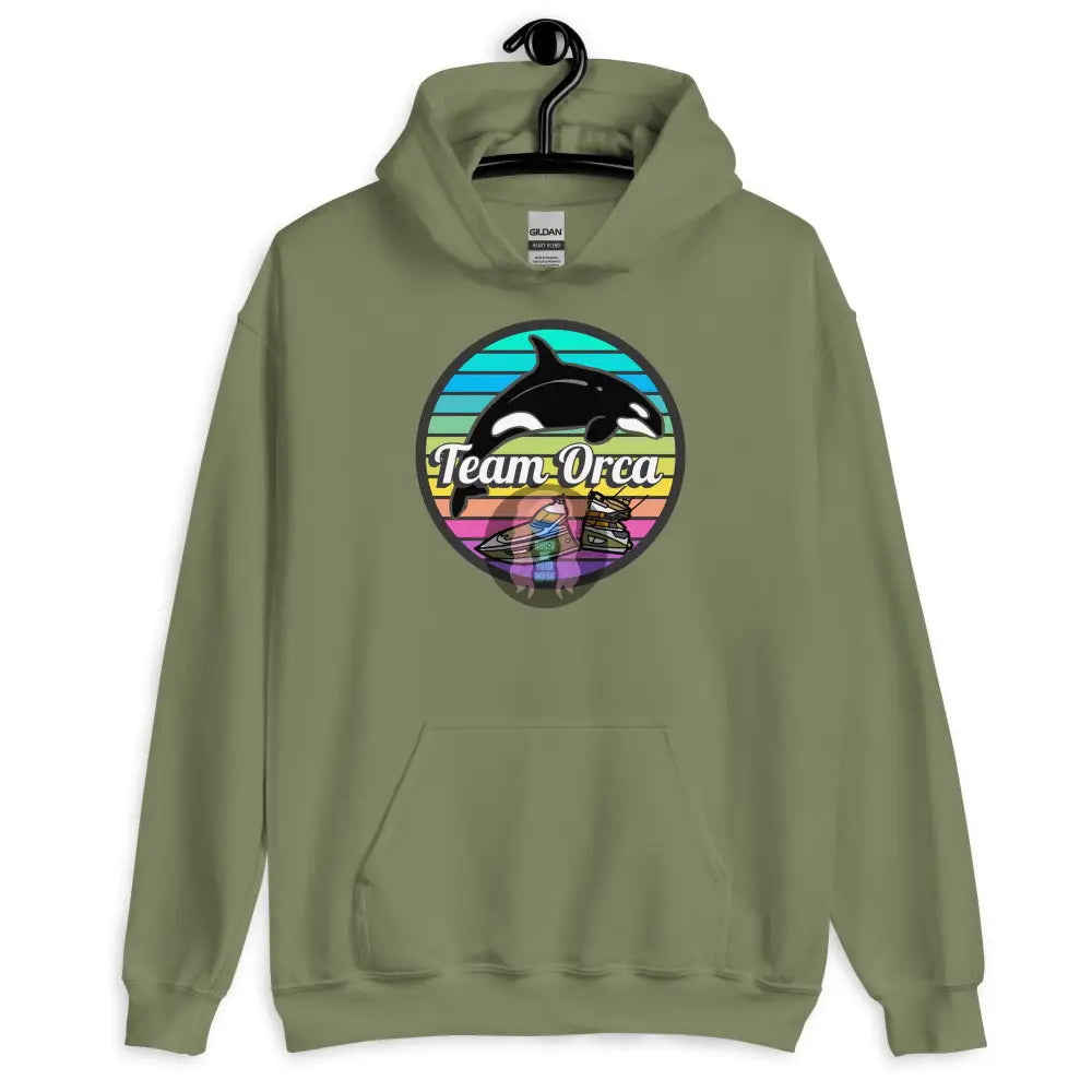 ’Team Orca’ Pride 2024 (Lite) Unisex Hoodie Military Green / S