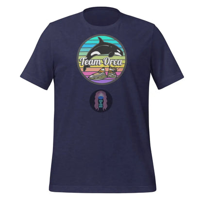 ’Team Orca’ Pride 2024 (Lite) Unisex T-Shirt Heather Midnight Navy / Xs