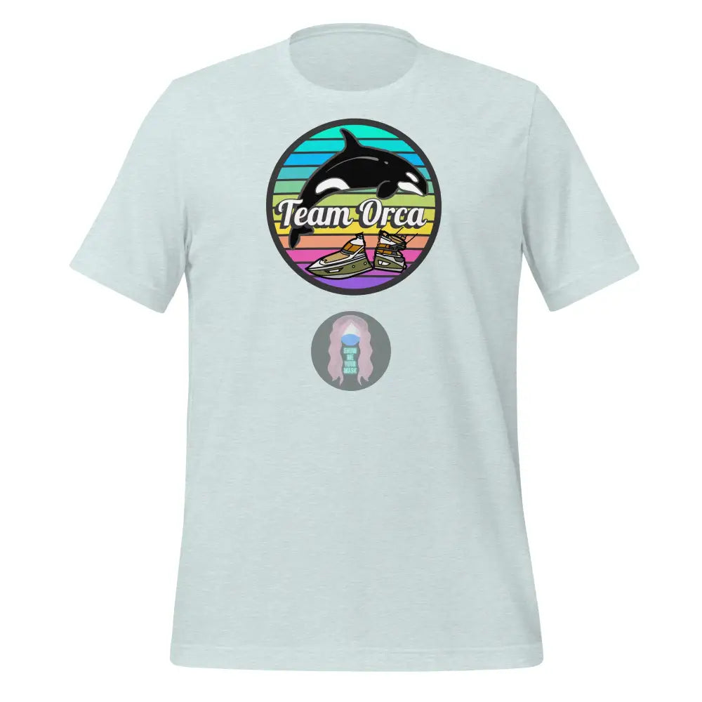 ’Team Orca’ Pride 2024 (Lite) Unisex T-Shirt Heather Prism Ice Blue / Xs