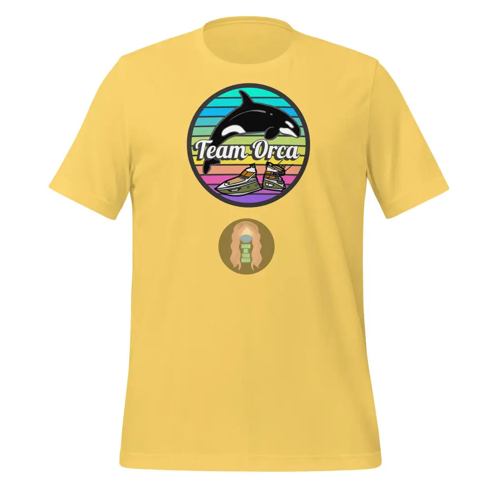 ’Team Orca’ Pride 2024 (Lite) Unisex T-Shirt Yellow / S