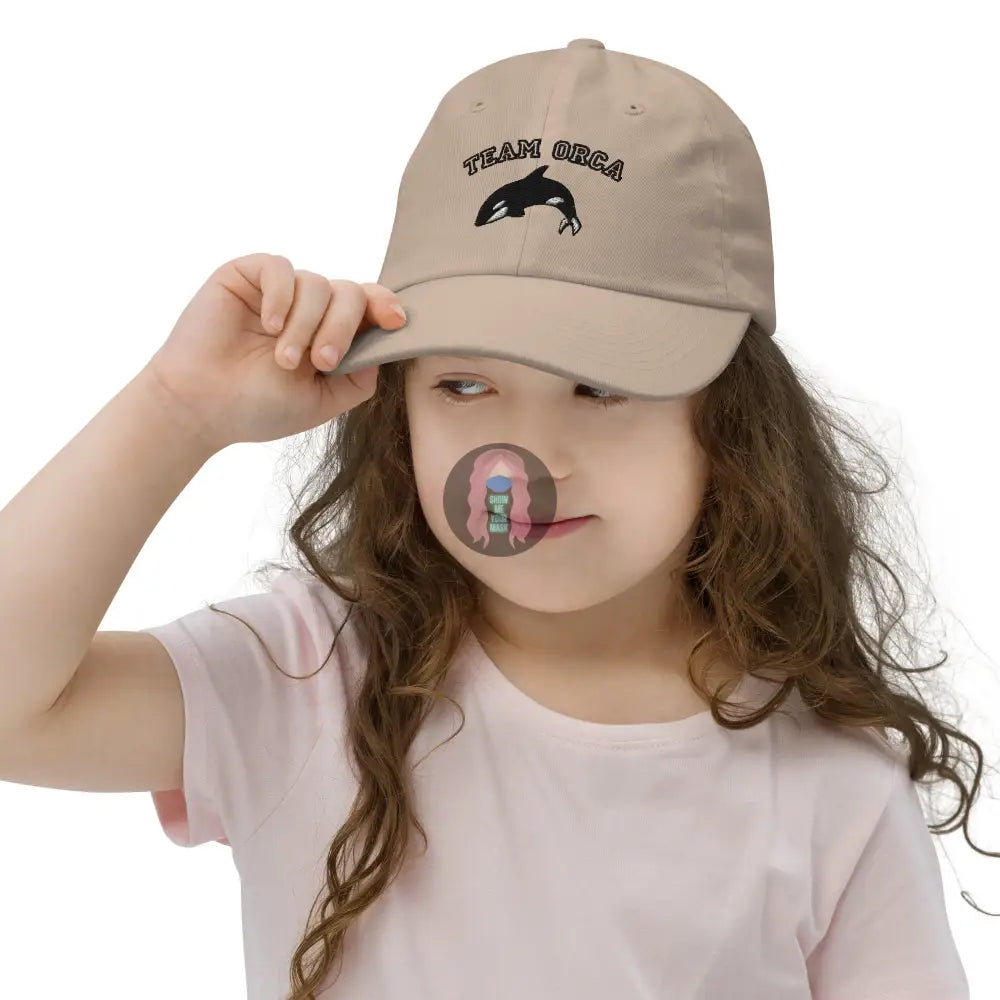 Team Orca Youth Baseball Cap Khaki