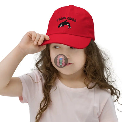 Team Orca Youth Baseball Cap Red