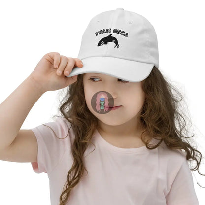 Team Orca Youth Baseball Cap White