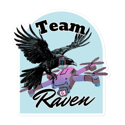 ’Team Raven’ Bubble-Free Stickers 5.5″×5.5″