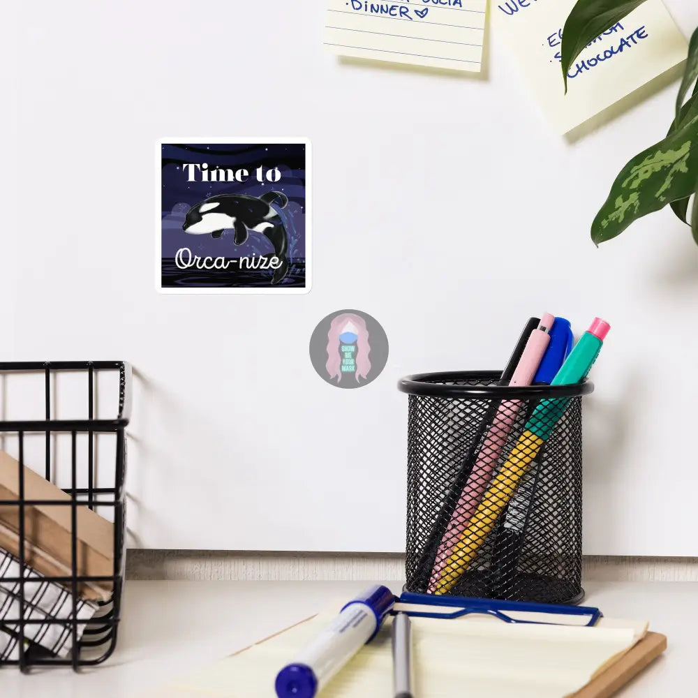 ’Time To Orca - Nize’ Magnet 3″×3″