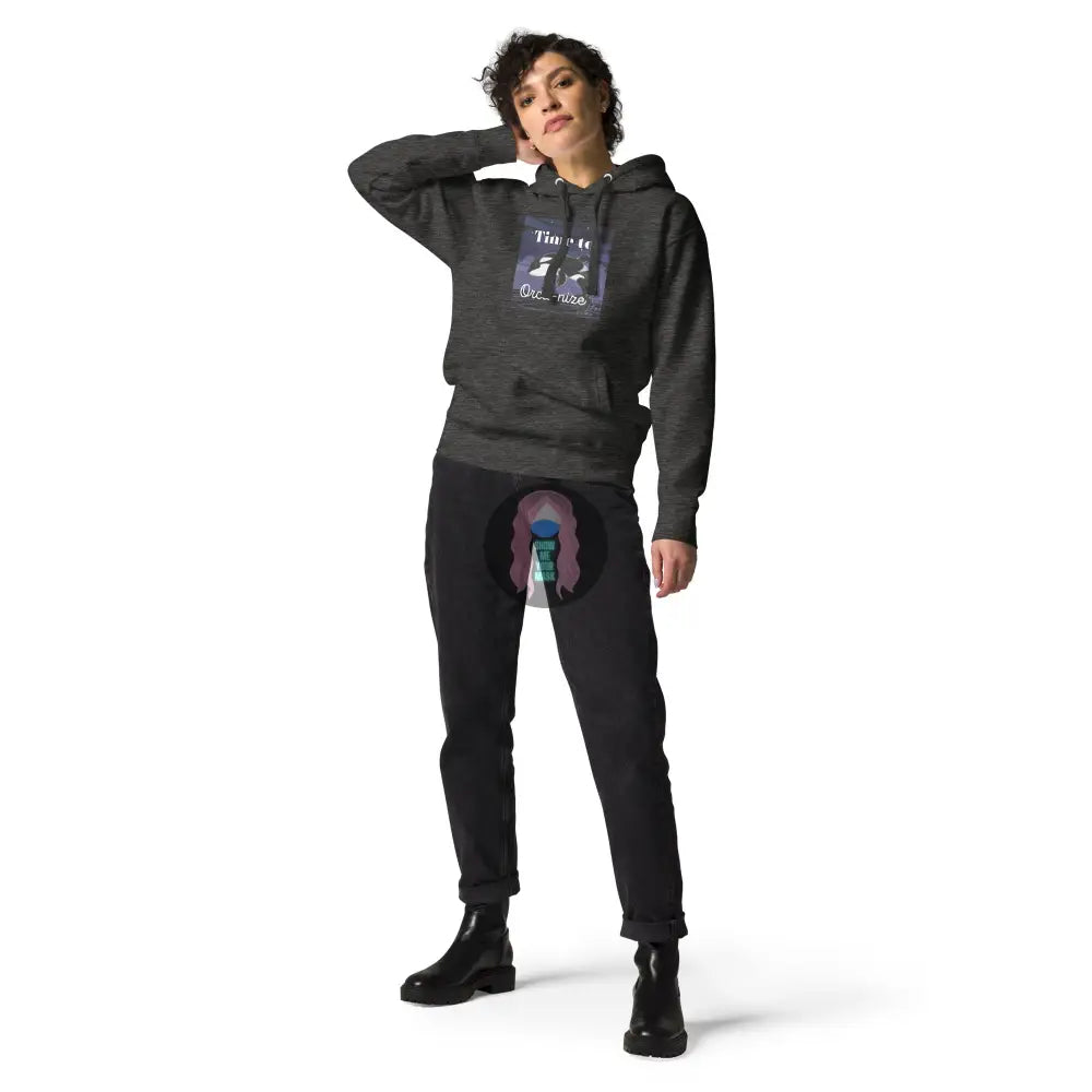 Time To Orca-Nize Unisex Hoodie Charcoal Heather / S