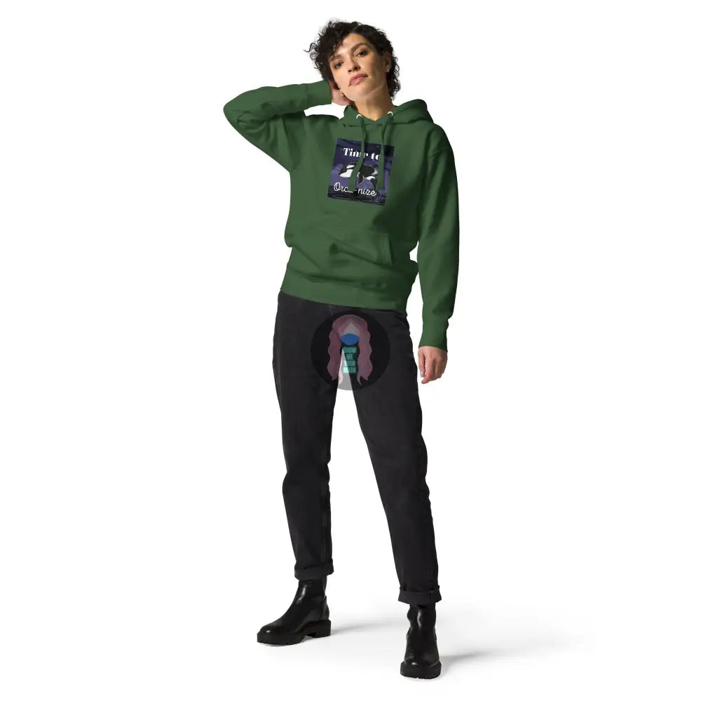 Time To Orca-Nize Unisex Hoodie Forest Green / S