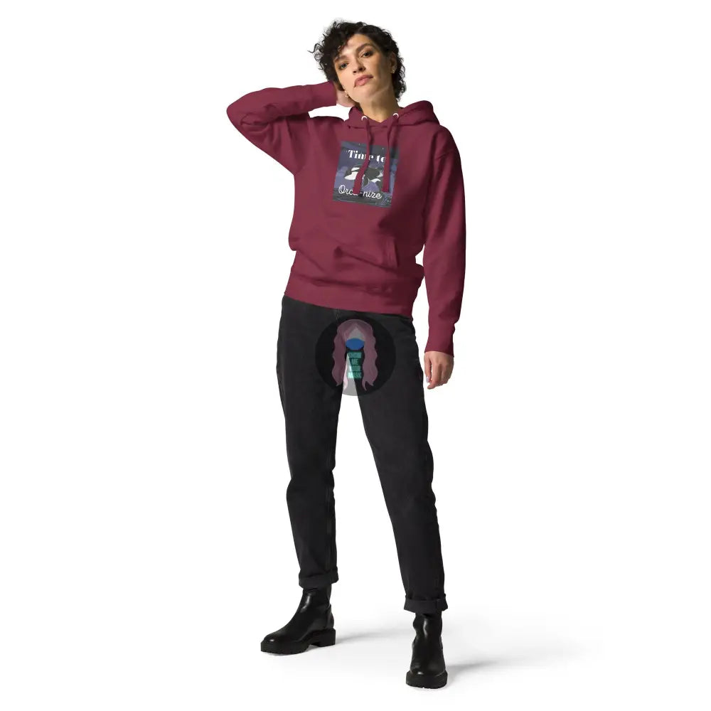 Time To Orca-Nize Unisex Hoodie Maroon / S