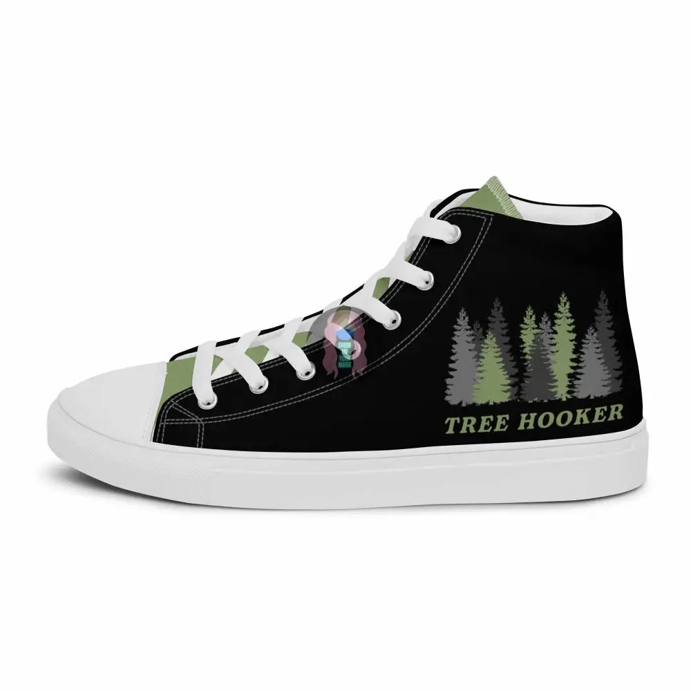 "Tree Hooker" Women’s high top canvas shoes -  from Show Me Your Mask Shop by Show Me Your Mask Shop - Shoes, Women's