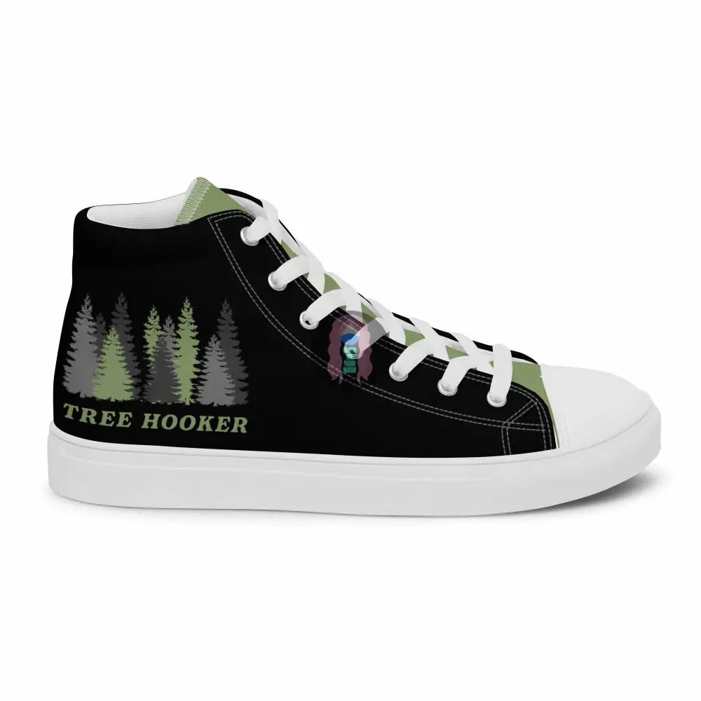 "Tree Hooker" Women’s high top canvas shoes -  from Show Me Your Mask Shop by Show Me Your Mask Shop - Shoes, Women's