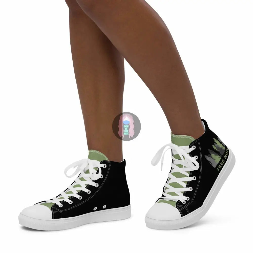 "Tree Hooker" Women’s high top canvas shoes -  from Show Me Your Mask Shop by Show Me Your Mask Shop - Shoes, Women's