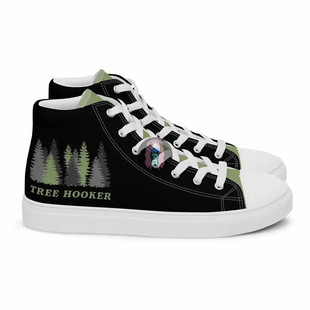 "Tree Hooker" Women’s high top canvas shoes -  from Show Me Your Mask Shop by Show Me Your Mask Shop - Shoes, Women's